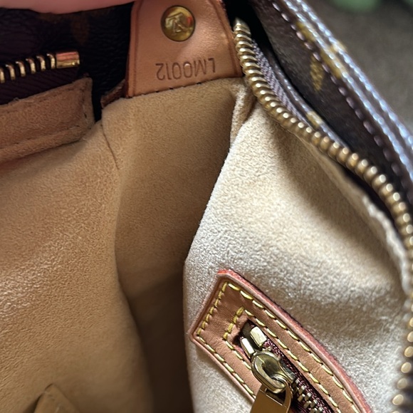 Louis Vuitton Monogram Canvas Looping GM Shoulder Bag Purse Brown Number Leather - Picture 14 of 16